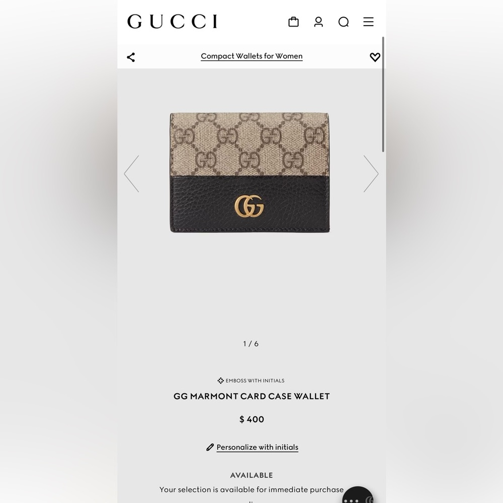 For sale. AUTHENTIC Gucci Marmont wallet.